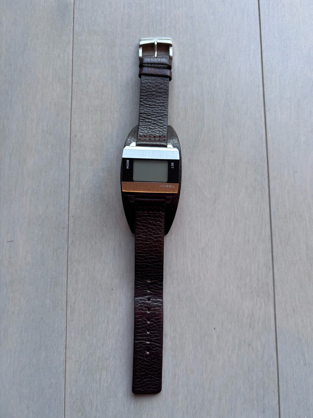 FOSSIL Digital Quartz Watch JR-9345 Brown Leather